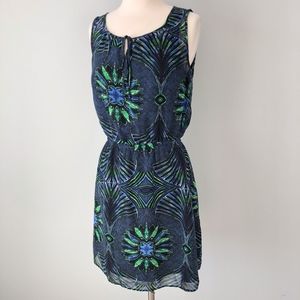 Banana Republic Blue and Green Mini Dress